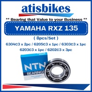 SKF YAMAHA RXZ 135 ( 8pcs/Set-C3 ) 100% ORIGINAL Motorcycle Engine Bearings 6202/C3 6203/C3 6205/C3 