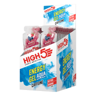 ( 20 Pack ) HIGH5 Energy Gel Aqua Caffeine / IsoGel Plus: Energy gel with fruit juice and 30mg caffe