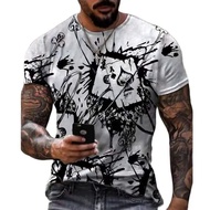 Horrible Skull Spades Poker T-Shirt Casual Men Summer 3D-Print Extra-Large T-Shirt 2023 Comfort Breathable T-Shirt Tops 110-6XL