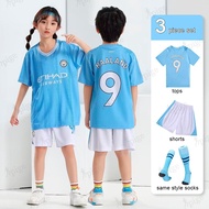 3Pcs/High Quality Kids Football Jersey Set Harland Jersey Soccer Training Uniform/ Kualiti bagus baju seluar bola sepak kanak-kanak