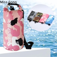 MISS SONG กันน้ำกันน้ำได้ กระเป๋ามัดสำหรับว่ายน้ำ 2L/5L/10L ที่จัดระเบียบของ กระเป๋าเป้สะพายหลังเชือ