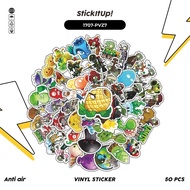 HP COD 100 Pcs Sticker Pack PLANT VS ZOMBIE CHARACTER MIX 007 Cute Aesthetic Vinyl Waterproof for Fr