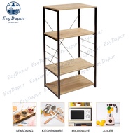 EZYD 4 Tier Kitchen Shelf Kitchen Rack Spices Organizer Rak Dapur Spice Rack Serbaguna Dapur