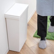 日本RISU SOLOW 抗菌窄款掀蓋垃圾桶 40L