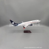 47cm Voice Control LED Light with Wheels B787 Airplane Model Airplane Model B737max8 Mexico Airlines