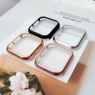 Apple Watch Ultra-Thin Aluminum Frame Watch Case Apple Watch Aluminum Alloy Protective Case Shock-resistant Case iwatch S9 8 7 6 SE Watch Protective Case