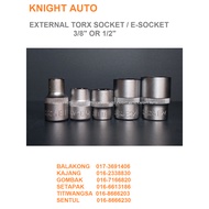 3/8" E16 ID884848 / 1/2" Dr External Torx Socket E Socket ETorx E11 ID224372 E16 ID444854 E22 ID7748