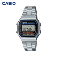 Casio A168WA Watch Vintage Small Square Silver Watch ควอตซ์ Men's Student Waterproof  นาฬิกา A168WA-