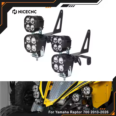 NICECNC For Raptor 700 4PCS ATV Front Work Lights For Yamaha Raptor 700/700R/700RSE 2013-2026 2000LM