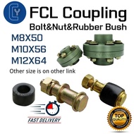 FCL Coupling Bolt & Nut & Rubber Bush F1(M8) F2(M10) F3(M12) FCL Component (Can just buy Bolt & Nut 