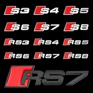 Audi Displacement Tail Mark A4LA6LA7Q5 Four-wheel Drive A345678Car Logo RS345678Black Label RS7 Modi