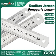MONAKE German Tool Metal Ruler 15/ 20/ 30CM Stainless Steel Ruler Ruler Metal Rules Ruler
