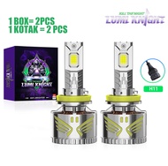 LumiKnight 2x H4 Bohlam Lampu Depan LED KS99 300W 65000Lumen 6500K Lampu depan warna putih H1 H7 H11