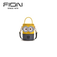 FION Minions Denim With Leather Bucket Bag IP Travel Casual Lightweight