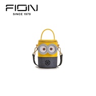 FION Minions Denim With Leather Bucket Bag Kevin