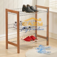 3 tier shoe rack/wooden shoe rack/economy shoe rack / rak kasut