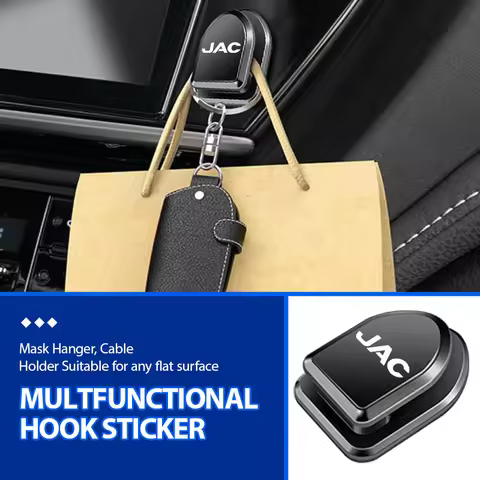 For JAC Car Hanging Hook Adhesive Clip Car Home Wall Key Clothes Rack Storage Accessories J3 J2 S5 A