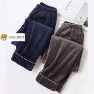Taiwan Shipment Oke Okay Pajama Pants Men Winter Style Plus Fat Flannel Double-Sided Warm Fleece Hom