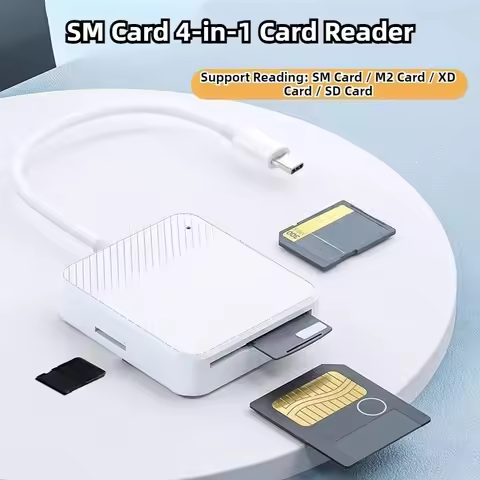 Card Reader Adapter Type C USB-C Smart Media OTG M2 SD SM XD Memory Card Reader for Andriod Mobile P