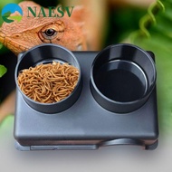 NAESV Reptile Hide Box, Plastic Black Snake Shelter House, Reptile Hide Cage Box S/M/L Rectangle Rep