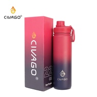 CIVAGO 650ML 22oz Tumbler Wide Mouth with Cap Lid Vacuum Insulated  Tumbler Hot And Cold Sports Wate