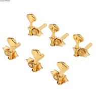 CLEIGHTEEN8H Guitar Tuning Pegs, 3+3 Configuration Metal Material Guitar Tuning Keys, Premium Golden