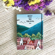 Painting notebook Peaceful village handmade notebook diary notebook journal