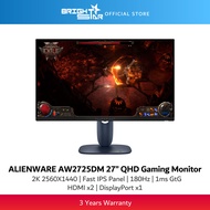 ALIENWARE AW2725DM 27" QHD 180Hz Fast IPS Gaming Monitor - 1ms/HDMI/DP