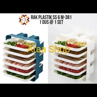 6-Tier Multipurpose Cooking Spice Rack 6-Tier Multipurpose Kitchen Spice Rack White & biru
