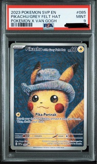 梵高比卡超 寶可夢 x 梵谷 皮卡丘 灰色氈帽 #085