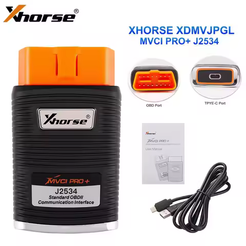 Xhorse XDMVJPGL MVCI PRO+ J2534 Diagnostic Programming Cable For Benz Volvo VW Ford Toyota Honda Sup