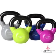 Happyfit Vinyl Kettlebells 6Kg Green Dumbbells Kettlebells