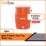 Igloo 5 Gallon Seat Top Water Jug - Orange/White
