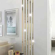 10pcs, 3*25cm/1.18*9.84in, Golden Acrylic Mirror Wall Stickers Best Gifts Birthday Graduation Home D