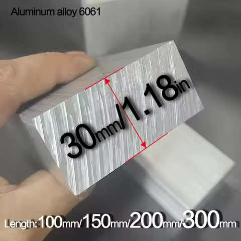 Thickness 30mm Width 35 45 55 65mm 6061 Aluminum Alloy Flat Bar Length 100mm 150mm 200mm 300mm