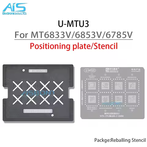 RAM CPU BGA Reballing Stencil Template For MT6833V MT6853V MT6785V MT6768V MT6769V MT6873V MT6875V M