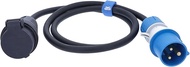 as - Schwabe CEE Adapter Cable 1.5 m H07RN-F, 230 V 16 A, SEV Type 23 Coupling IP55 to CEE Plug with