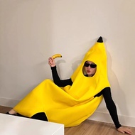 Big Banana cos Costume Funny Big Banana Performance Costume Clothes Shawl Non-woven Costume Set Perf