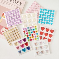 Colorful Heart-Shaped 3D Embossed Sticker