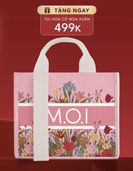 TÚI CÓI HOA CỎ MÙA XUÂN M.O.I . THIẾT KẾ SANG TRỌNG QUÍ PHÁI TINH TẾ KÍCH THƯỚC 30x25x10