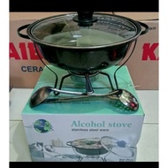 Soup Warmer Pan Kitchen Buffet Soup Warmer Food Stainless Glass Lid Free 2 Soup Spoons