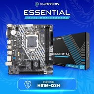 VURRION ESSENTIAL H61M-D3H LGA 1155 HDMI NVME MOTHERBOARD