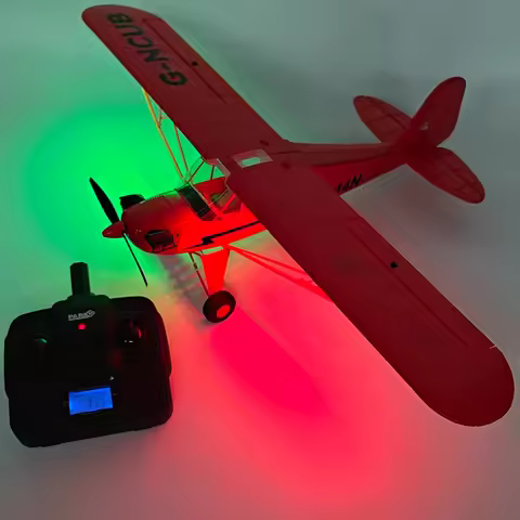 New Park10 J3-CUB RC Airplane RTF Red LED 1406 Brushless Motor WLtoys A160 Upgrad 3D/6G System 650mm