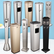 QM-8💖Vertical Cigarette Butt Column Smoking Area Ashtray in Public Places Vertical Lobby Smoke Extinguishing Trash Can O