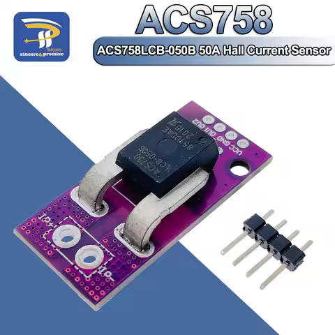 50A 100A Hall Current Sensor Module Linear Analog AC DC 3.3V-5V ACS758 ACS758LCB-050B 100B-PFF-T For