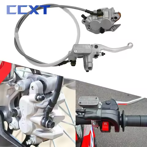 Motorcycle Front Brake Pump Assembly Hydraulic Caliper Oil Tubing For Honda CRF250R CRF450R CRF250X 