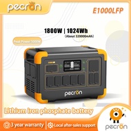 PECRON E1000LFP Portable Power Station 1024Wh 1800W(Peak 3000W) Lifepo4 Solar Generator For camping 