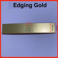 Edging HPL GOLD Emas Pinggiran Meja taco Kayu Woodgrain taco PVC