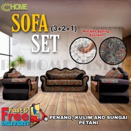 CHOME:-LIVING ROOM SOFA SET (3+2+1