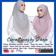 clearance sale Tudung sarung Embroidery Premium Mewah dan sesuai majlis exclusive- Hijab Instant classy clara dhaja